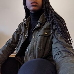 💣 Dark Green Military Jacket Thight Waist